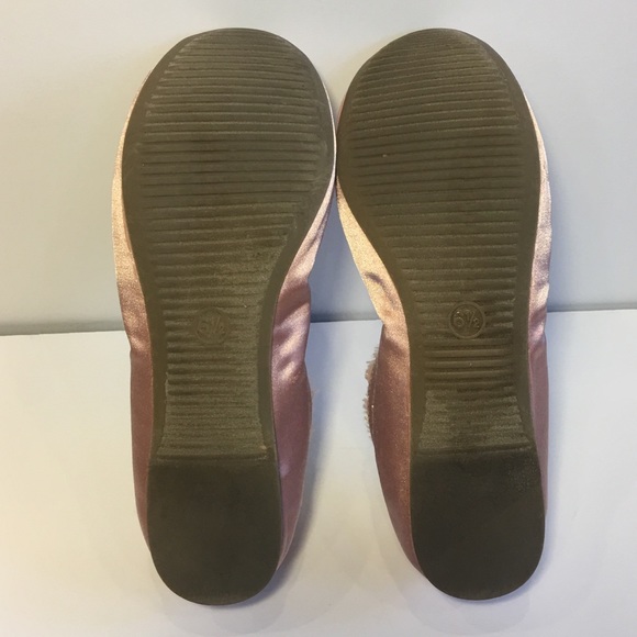Mossimo ONO Pink Satin Ballet Flats w/ Fringe - Picture 8 of 8